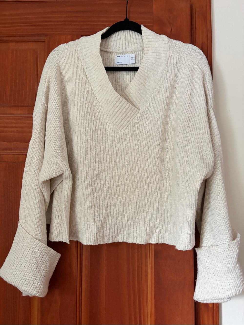 ASOS sweater cuffed sleeves